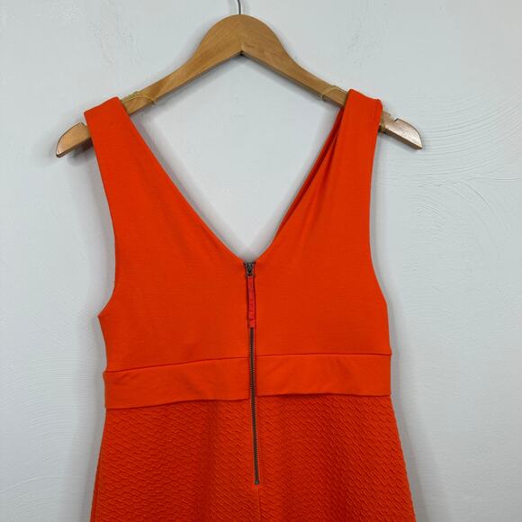 Anthropologie HD in Paris Ardmore Orange V-Neck A-Line Dress - Picture 6 of 9